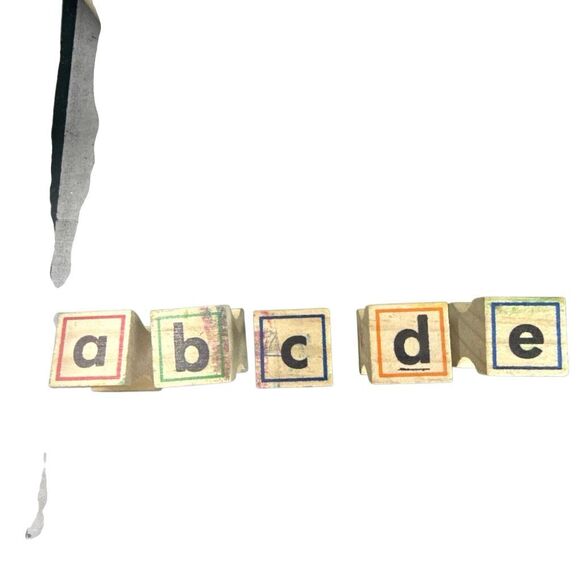 Alphabet Letters Lower Case Wood Rubber Stamp Set - Picture 5 of 7